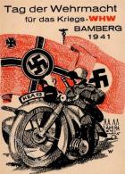 Propaganda WK II Bamberg Tag Der Wehrmacht WHW Kradfahrer Künstler-Karte I-II - Unclassified