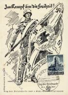 Propaganda WK II WK II Im Kampf Um Die Freiheit Tag Der Briefmarke 1941 Künstlerkarte I-II - Unclassified