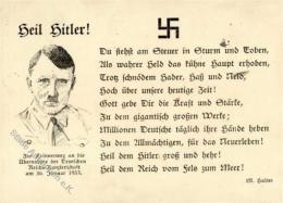 HITLER - HEIL HITLER - Erinnerung An Die Übernahme D. Deutschen Reichs-Kanzlerschaft 30.1.1933 I-II - Unclassified