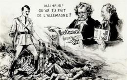 Hitler Antipropaganda WK II Sign. Barbier, Paul Künstlerkarte I-II - Zonder Classificatie