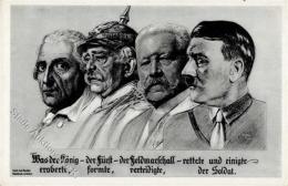 Hitler Friedrich D. Große Bismarck Hindenburg  Künstlerkarte I-II - Unclassified