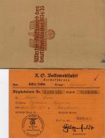 WHW-Umschlag Mit NS-Volkswohlfahrt Mitgliedskarte II - Unclassified