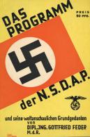 Buch WK II Das Programm Der NSDAP Feder. Gottfried Dipl. Ing Zentralverlag Der NSDAP Franz Eher Nachf. 60 Seiten I-II - Unclassified