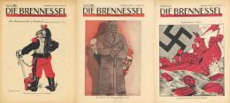 Buch WK II Zeitung Die Brennessel Zentralverlag Der NSDAP Franz Eher Nachf. 5 Ausgaben 1931-32 II (altersbedingete Gebra - Non Classificati