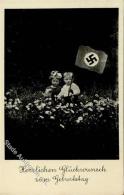 Geburtstagskarte 1933 - Kinder Mit NS-Flagge" I" - Unclassified