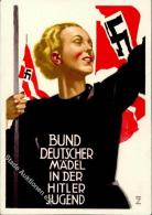 WK II HJ Bund Deutscher Mädel Sign. Hohlwein, Ludwig Künstler-Karte I-II - Zonder Classificatie