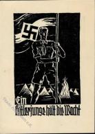 WK II HJ Ein Hitler Junge Hält Die Wacht Sign. Fuchs, Willi Künstler-Karte I-II - Non Classés