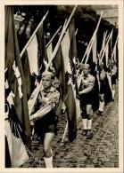 WK II HJ Marsch Zum Führer Foto-Karte I-II - Ohne Zuordnung