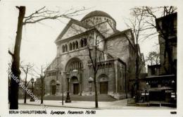 Synagoge Berlin (1000) Charlottenburg Foto-Karte I-II Synagogue - Unclassified