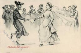 Judaika Hochzeits Mützwe Tanz  Künstlerkarte I-II Judaisme - Jodendom