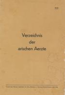 Judaika Verzeichnis Der Arischen Ärzte 1934 II Judaisme - Judaisme