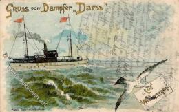 Schifffahrt Dampfer Darss Sign. Seheiner, Franz Künstlerkarte 1897 I-II - Non Classés