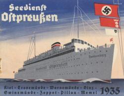 Schiff Dampfschiff WK II Seedienst Ostpreußen Tarifheft 1935 I-II Bateaux Bateaux - Unclassified