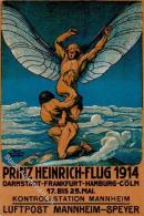 Flugpost Offizielle Karte Der Amtl. Luftpost Mannheim Speyer 17. Mai 1914 Mit Zudruck I-II - Non Classificati