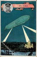 Zeppelin über London Sign. Bahr Künstlerkarte 1915 I-II Dirigeable - Airships