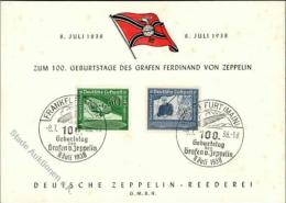 Zeppelin, F. Graf Von Zum 100. Geburtstag 1938 WK II I-II (fleckig) Dirigeable - Airships