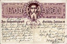 Gutenberg Jubiläum 500 Jahre  Künstlerkarte 1900 I-II - Zonder Classificatie