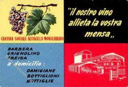 Wein Cantina Sociale Altavilla Monferrato Italien Werbe AK I-II Vigne - Non Classificati