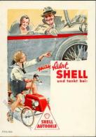 Werbung Shell Tanken Auto Kind  I-II Publicite - Ohne Zuordnung