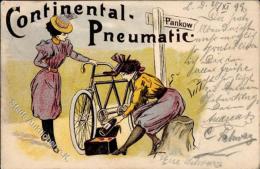 Continental Pneumatic Fahrrad  Werbe AK 1899 I-II (Ecke Abgestossen) Cycles - Ohne Zuordnung