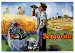 Bier Bergbräu Landwirtschaft  Künstlerkarte I-II Paysans Bière - Bierbeek