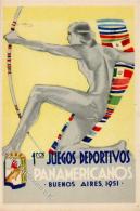 Sport Buenos Aires Argentinien Juegos Deportivos Panamericanos Bogenschütze Künstlerkarte I-II - Non Classés