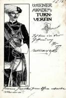 Turnen Wiener Akadem. Turn Verein Künstlerkarte 1913 I-II (fleckig) - Zonder Classificatie