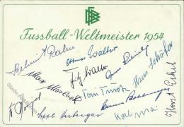 Fußball Autogrammkarte Der Weltmeister 1954 KEINE AK I-II - Fussball