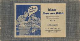 Schach Dame U. Mühle Das Kobinationsspiel Feldpostausgabe II (1 Stein Fehlt) - Schach