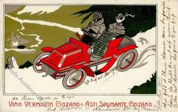Auto Auto Werbung Cinzano Asti Spumante Künstlerkarte I-II Publicite - Non Classificati