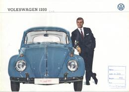 Auto VW 1200 Broschüre 1963 I-II - Non Classés