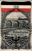 Eisenbahn Mil. Eis. Direktion 3 Schwarz Weiss Rot WK I 1916 I-II Chemin De Fer - Trains