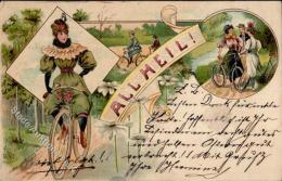 Fahrrad All Heil  Lithographie 1900 I-II (fleckig, Marke Entfernt) Cycles - Ohne Zuordnung