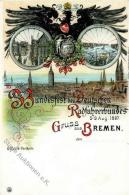 Fahrrad Bremen (2800) XIV. Bundesfest Des Deutschen Radfahrerbundes Marktplatz Freihafen 1897 I Cycles - Unclassified