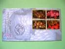 United Nations - Vienna 2005 FDC Cover - Endangered Species - Flowers - Orchids (bloc Of 4 - Scott #363a = 6 $) - Briefe U. Dokumente