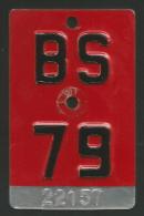 Velonummer Basel Stadt BS 79 - Nummerplaten