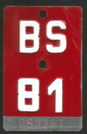 Velonummer Basel Stadt BS 81 - Number Plates