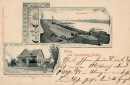 Lauterbourg (67630) Frankreich Gasthaus Zur Stadt Duisburg Fluss Rhein Hafen Bahnpost 1903 I- - Unclassified