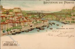 Porto Portugal Hafen Lithographie 1902 I-II - Coimbra