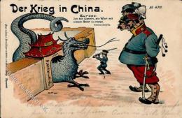 Motiv China Der Krieg In China Bahnpost Penig Walsheim Zug Nr. 1677 Lithographie 1900 I-II - Unclassified