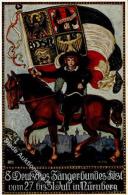 Privatganzsache Bayern PP27 C66/02 Nürnberg 8. Deutsches Sängerbundfest Fahnenschwinger Zu Pferd 1912 I-II - Zonder Classificatie