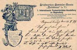 Privatganzsache Bayern PP7 D 16 Regensburg (8400) Briefmarken Sammler Verein 1899 I-II - Zonder Classificatie