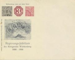 Württemberg, 1806-1906, Jubiläums-GAU (1. Und Letzte Marke), Ungebraucht, Im Rand Kleine Flecken I-II - Unclassified