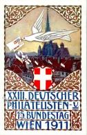 Ganzsache Wien (1010) Österreich 3 Heller XXIII Deutscher Philatelisten U. 15. Bundestag 1911 I-II - Non Classés