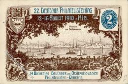 Privatganzsache Deutsches Reich 3 Pf Germania Braun Kiel (2300) 22. Deutscher Philatilistentag 1910 I-II - Unclassified