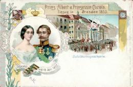 Privatganzsache Deutsches Reich 5 Pf Ziffer Grün Dresden (o-8000) Prinz Albert Und Prinzessin Carola Litho I-II - Unclassified