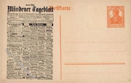 Privatganzsache Deutsches Reich 7 1/2 Pf Germania Orange Hann Münden (3510) Mündener Tageblatt I-II - Zonder Classificatie