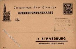 Stadtpost Strassburg 1886 Vorläufer I-II - Unclassified