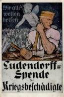 1914/18, Farbige Ak Ludendorff-Spende Für Kriegsbeschädigte", Ungebraucht I-II" - Non Classés