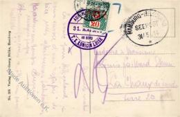 Seepost, 1914, Linie HAMBURG - HELGOLAND 31/5.14", Daneben Blauer Bordstpl. "AUF HOHER SEE T.S. KÖNIGIN LUISE 31 MA - Unclassified